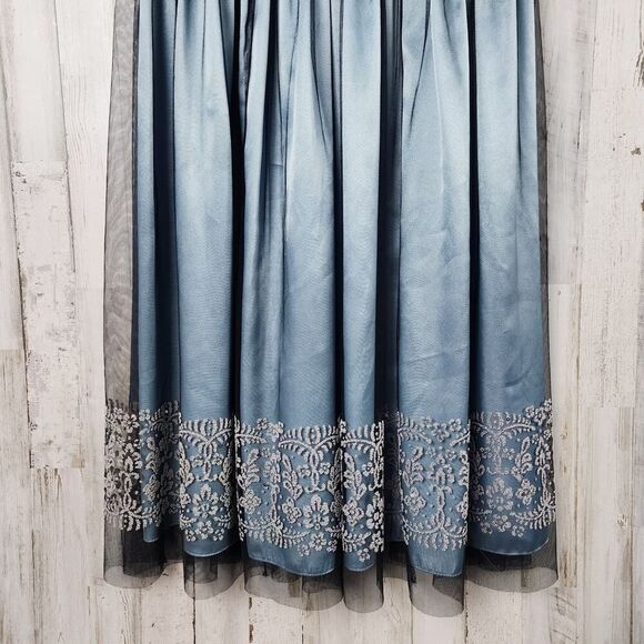 Morgan & Co Midi Formal Dress Blue Size 5/6 - Picture 11 of 11